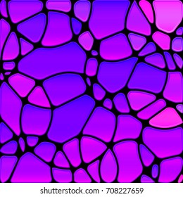 abstract vector stained-glass mosaic background - violet circles