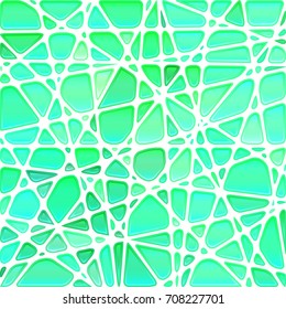 abstract vector stained-glass mosaic background - light green