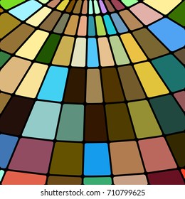 abstract vector stained-glass mosaic background - brown and blue