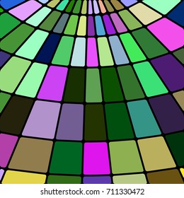 abstract vector stained-glass mosaic background - green and violet