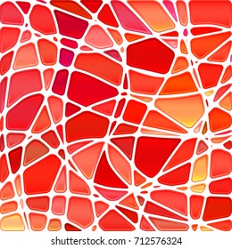 abstract vector stained-glass mosaic background - red and orange