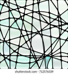 abstract vector stained-glass mosaic background - light blue