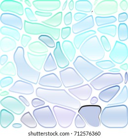 abstract vector stained-glass mosaic background - light blue