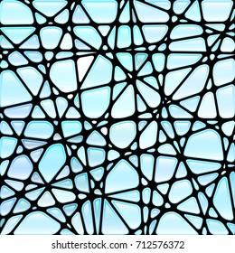 abstract vector stained-glass mosaic background - light blue