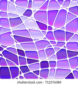 abstract vector stained-glass mosaic background - purple and violet
