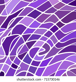 abstract vector stained-glass mosaic background - purple and violet