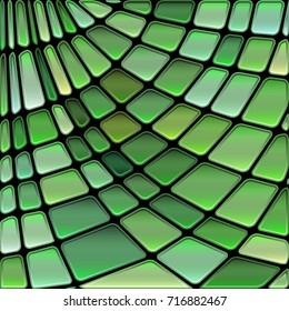 abstract vector stained-glass mosaic background - green and teal