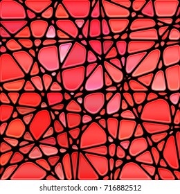 abstract vector stained-glass mosaic background - bright red