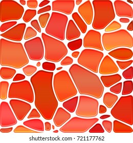 abstract vector stained-glass mosaic background - red circles