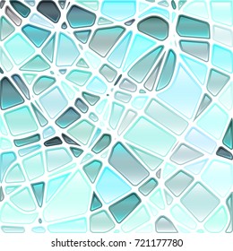 abstract vector stained-glass mosaic background - light blue