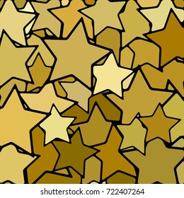 abstract vector stained-glass mosaic background - brown stars