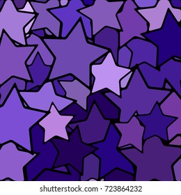 abstract vector stained-glass mosaic background - violet stars
