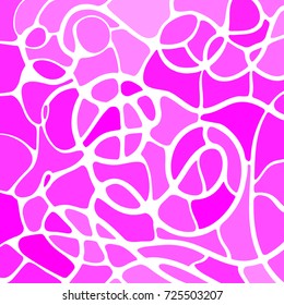 abstract vector stained-glass mosaic background - magenta and pink