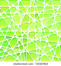 abstract vector stained-glass mosaic background - green and yellow
