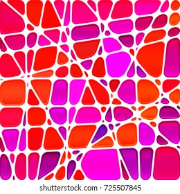 abstract vector stained-glass mosaic background - red and purple