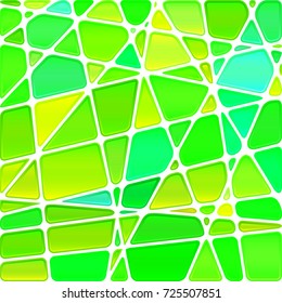 abstract vector stained-glass mosaic background - green and yellow
