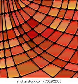abstract vector stained-glass mosaic background - red and orange