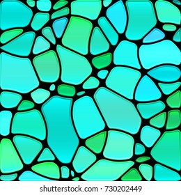 abstract vector stained-glass mosaic background - blue circles