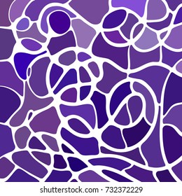 abstract vector stained-glass mosaic background - purple and violet