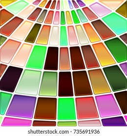 abstract vector stained-glass mosaic background - green, brown and violet