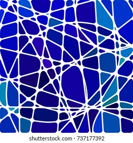 abstract vector stained-glass mosaic background - bright blue