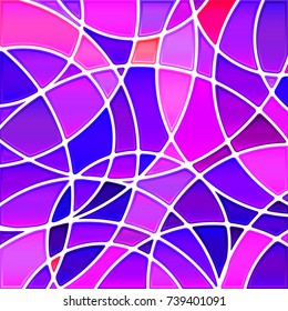 abstract vector stained-glass mosaic background - violet circles