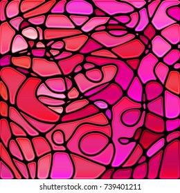 abstract vector stained-glass mosaic background - red and purple