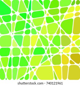 abstract vector stained-glass mosaic background - green and yellow