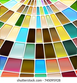 abstract vector stained-glass mosaic background - blue and brown