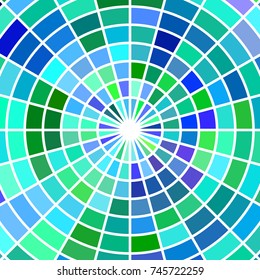 abstract vector stained-glass mosaic background - green and blue
