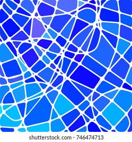 abstract vector stained-glass mosaic background - bright blue
