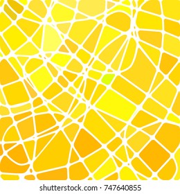 abstract vector stained-glass mosaic background - bright yellow