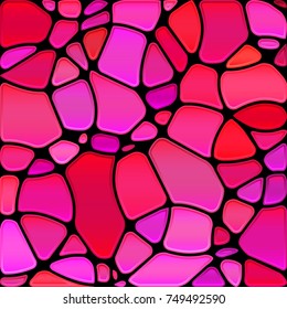 abstract vector stained-glass mosaic background - purple circles