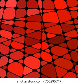 abstract vector stained-glass mosaic background - bright red