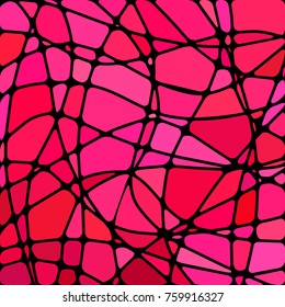 abstract vector stained-glass mosaic background - magenta and purple