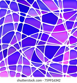 abstract vector stained-glass mosaic background - purple and violet