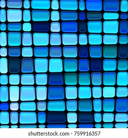abstract vector stained-glass mosaic background - bright blue