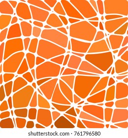 abstract vector stained-glass mosaic background - bright orange
