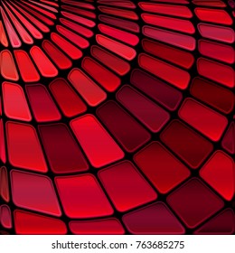 abstract vector stained-glass mosaic background - deep red