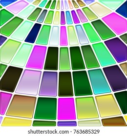 abstract vector stained-glass mosaic background - green and purple