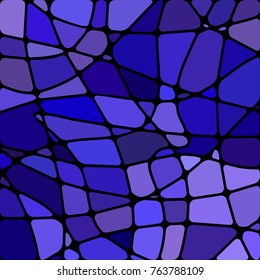 abstract vector stained-glass mosaic background - blue and violet