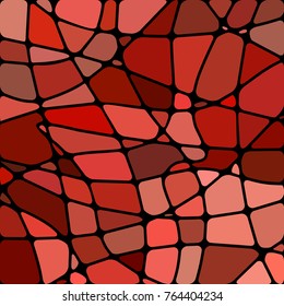 abstract vector stained-glass mosaic background - red and brown