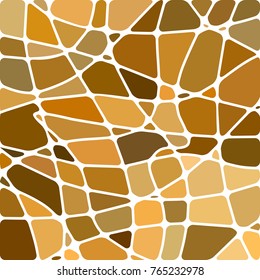 abstract vector stained-glass mosaic background - brown and beige