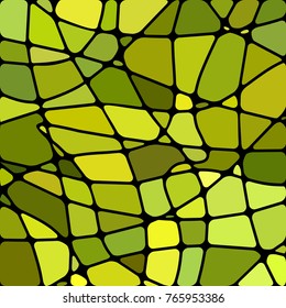 abstract vector stained-glass mosaic background - green and yellow