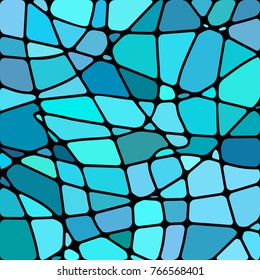 abstract vector stained-glass mosaic background - light blue