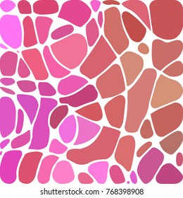 abstract vector stained-glass mosaic background - pinnk and beige