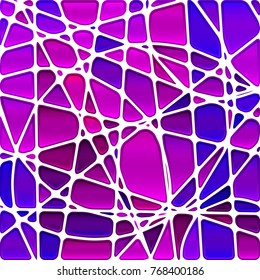 abstract vector stained-glass mosaic background - purple and violet