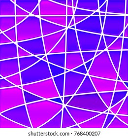 abstract vector stained-glass mosaic background - purple and violet