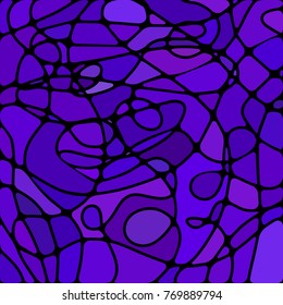 abstract vector stained-glass mosaic background - purple and violet
