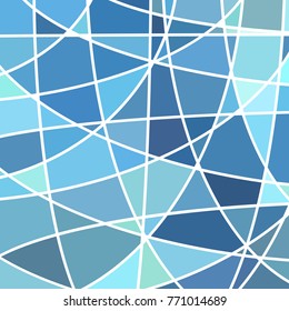 abstract vector stained-glass mosaic background - blue and gray